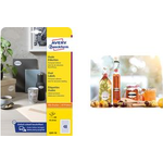 AVERY Zweckform Kennzeichnungs-Etiketten, oval, 63,5x42,3 mm weiß, permanent haftend, Papier unbeschichtet, - 1 Stück (6242-10)