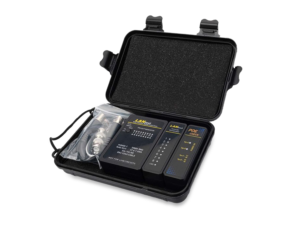 equip Netzwerktester RJ-45/RJ-11/RJ-12/BNC Schwarz