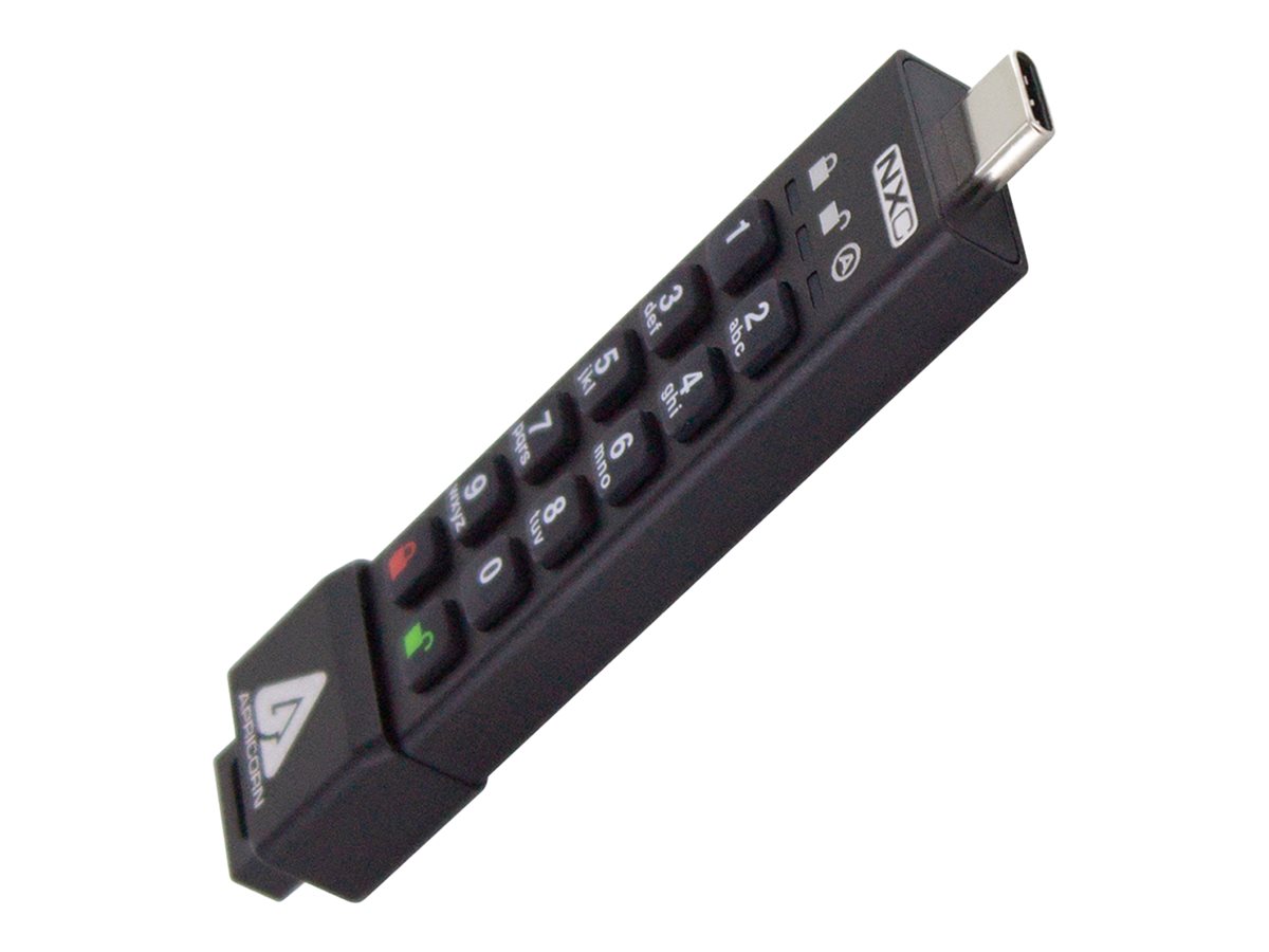 Apricorn Aegis Secure Key 3NXC 32 GB USB-Flash-Laufwerk USB-C 3.2 Gen 1 Schwarz