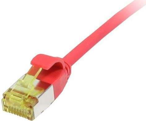 Patchkabel RJ45, CAT6A 500Mhz,10m, rot, U/FTP, slimline rund d=3,8mm, TPE/LSZH(Superflex), AWG32, mitCat.7 Rohkabel, Synergy 21 (S217349V3)