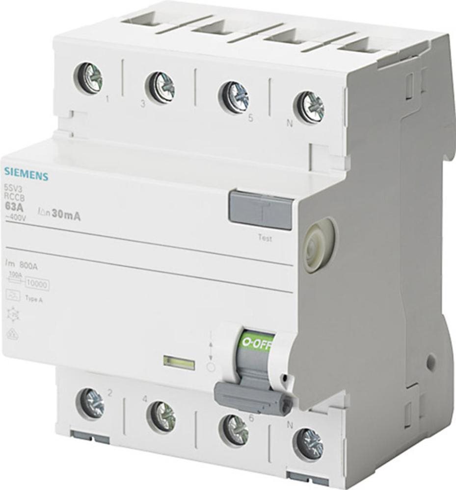 Siemens FI-Schutzschalter 4polig 25 A 400 V 5SV3642-6 (5SV3642-6)