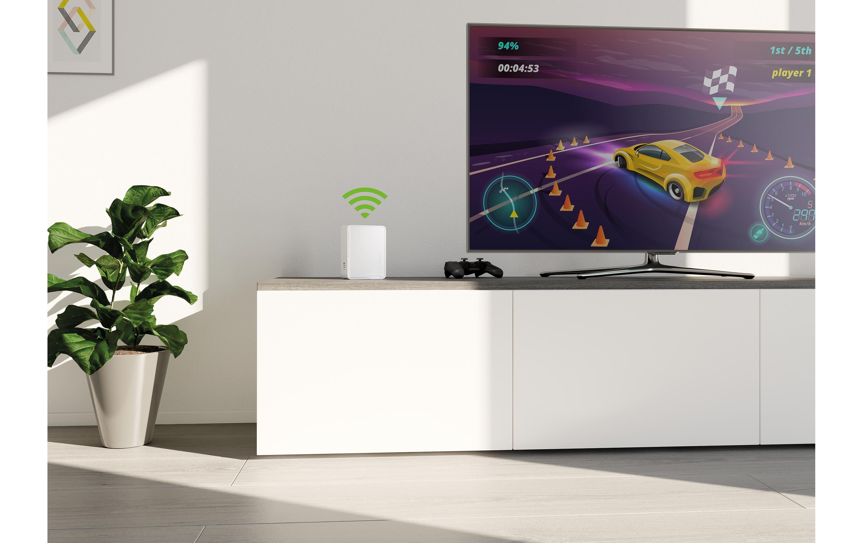 Devolo WiFi 6 Repeater 5400, 5400 Mbps, Wi-Fi 6 (802.11ax), 2x Gigabit LAN, Weiß