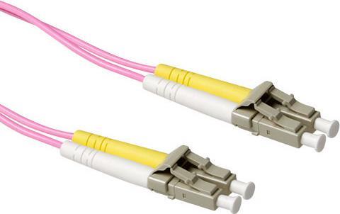 ACT 0.5 meter LSZH Multimode 50/125 OM4 fiber patch cable duplex with LC connectors. Lc/lc 50/125 duplex om4 0.50m (RL9700)