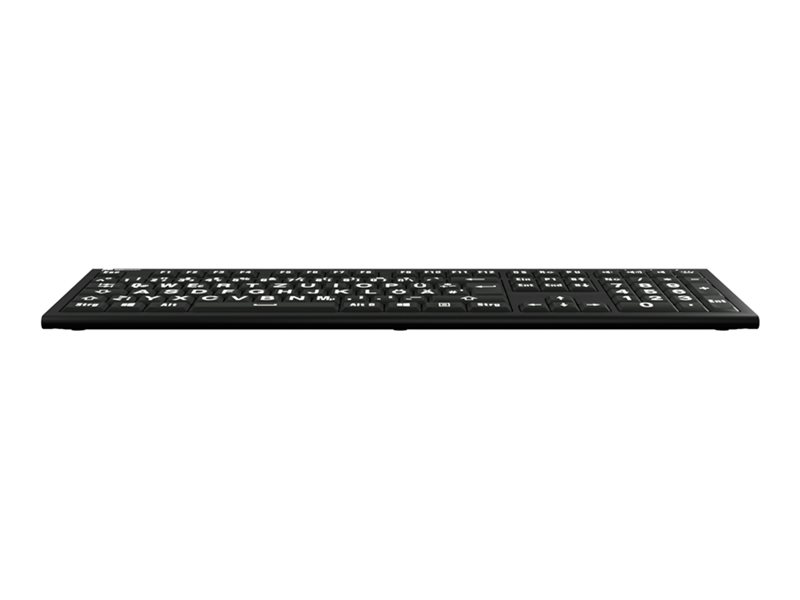 LogicKeyboard Largeprint ASTRA 2 Tastatur QWERTZ Deutsch Weiß auf Schwarz