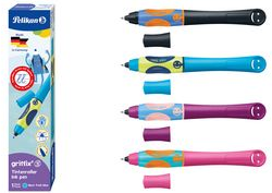 Pelikan griffix Tintenschreiber Neon Fresh Blue für Rechtshänder, Schreiblernstift mit ergonomischer - 1 Stück (820448)
