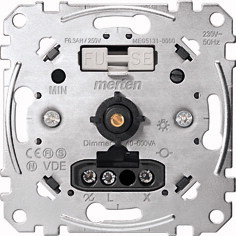 MERTEN Drehdimmer-Einsatz MEG5131-0000 mit Druck-Ausschalter ohmsche Last MEG51 MEG5131-0000 (MEG5131-0000)