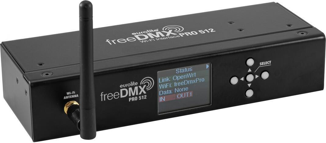 EUROLITE freeDMX PRO 512 Wi-Fi DMX Interface 512 Kanäle schwarz