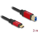 Delock USB 5 Gbps Kabel Type-C Stecker zu Typ-B 3 m rot (80614)
