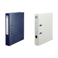 herlitz PP-Color Ordner, Rückenbreite: 50 mm, blau Kunststoff-Schlitzordner DIN A4, genarbte PP-Folie, grauer (5450408)