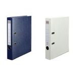 herlitz PP-Color Ordner, Rückenbreite: 50 mm, blau Kunststoff-Schlitzordner DIN A4, genarbte PP-Folie, grauer (5450408)