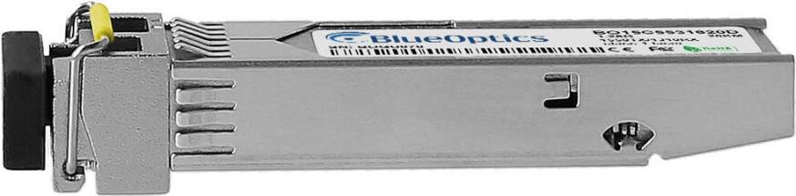 Juniper 740-054646 kompatibler BlueOptics© SFP Bidi Transceiver für Singlemode Gigabit Highspeed Datenübertragungen in Glasfaser Netzwerken. Unterstützt Gigabit Ethernet, Fibre Channel oder SONET/SDH Anwendungen in Switchen, Routern, Storage Systemen und (740-054646-BO)