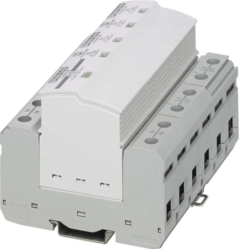 Phoenix Contact 2905468 Blitzstrom- / Überspannungsableiterkombination Typ 1+2/ FLT-SEC-T1+T2-2S-350/25-FM IP20 (2905468)