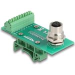 Delock M12Übergabemodul Adapter 8 Pin A-kodiert Buchse zu 9 Terminalblock für (60659)