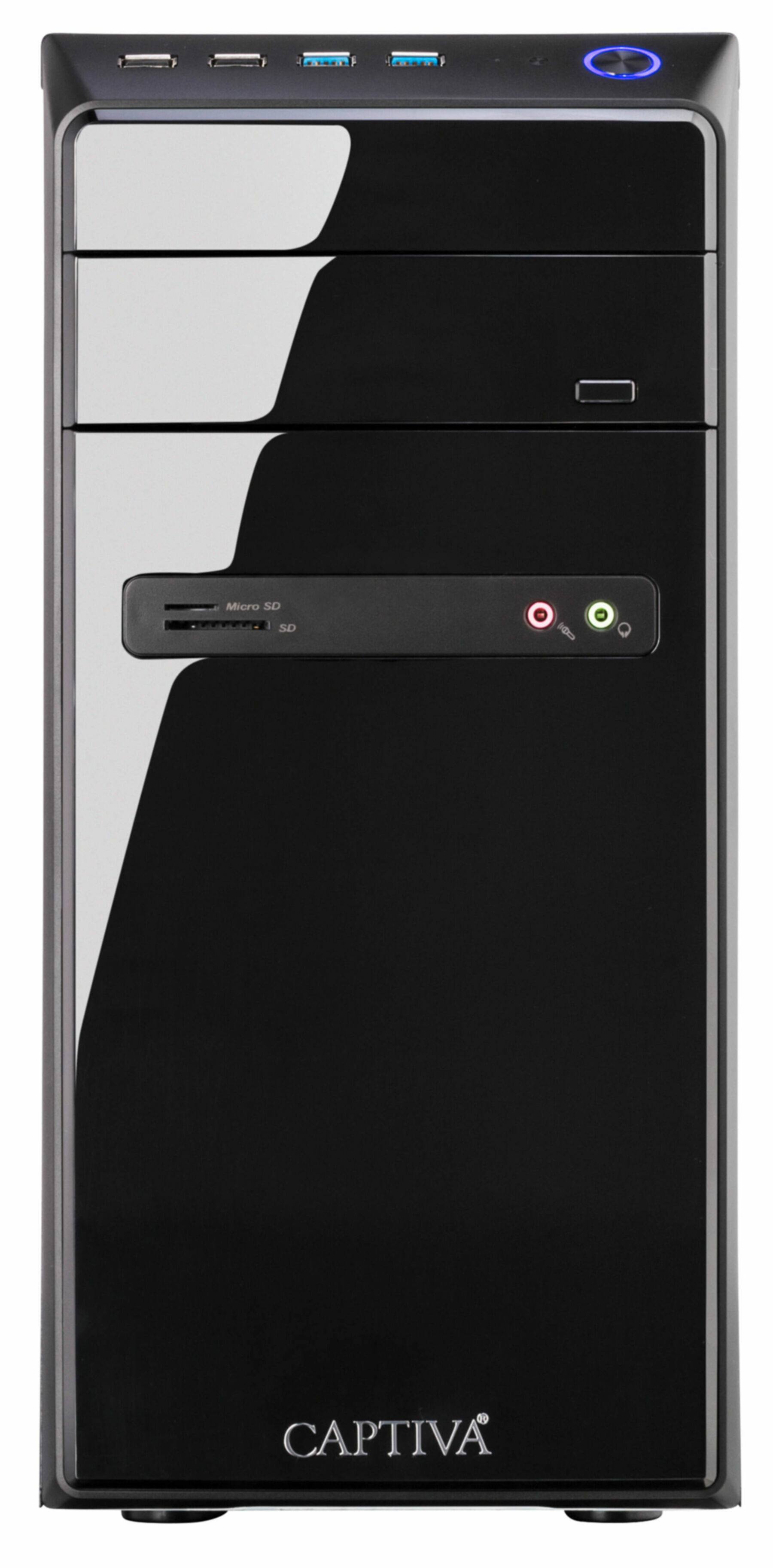 CAPTIVA Power Starter R95-667 Desktop-PC AMD Ryzen 5 5600G 8 GB RAM 500 GB SSD Windows 11 Home Schwarz