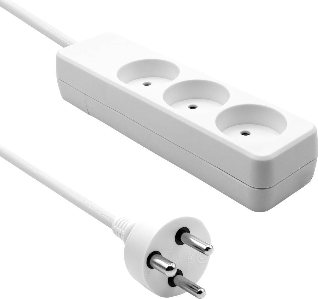 ProXtend Danish Power Strip 3-way 2M White (K3-K02W)