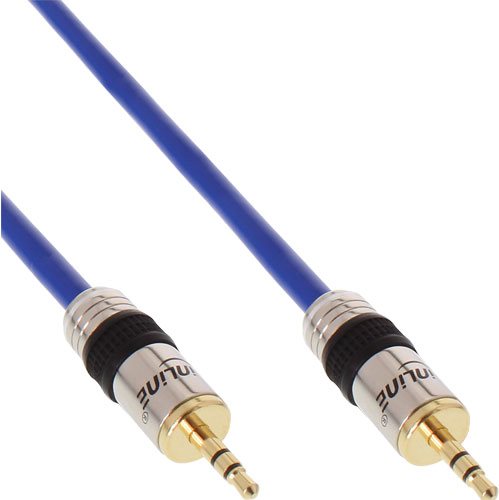 INLINE Klinke PREMIUM Audio-Kabel 2m PREMIUM Qualität 3,5mm St/St 2m Stereo vergoldete Kontakte