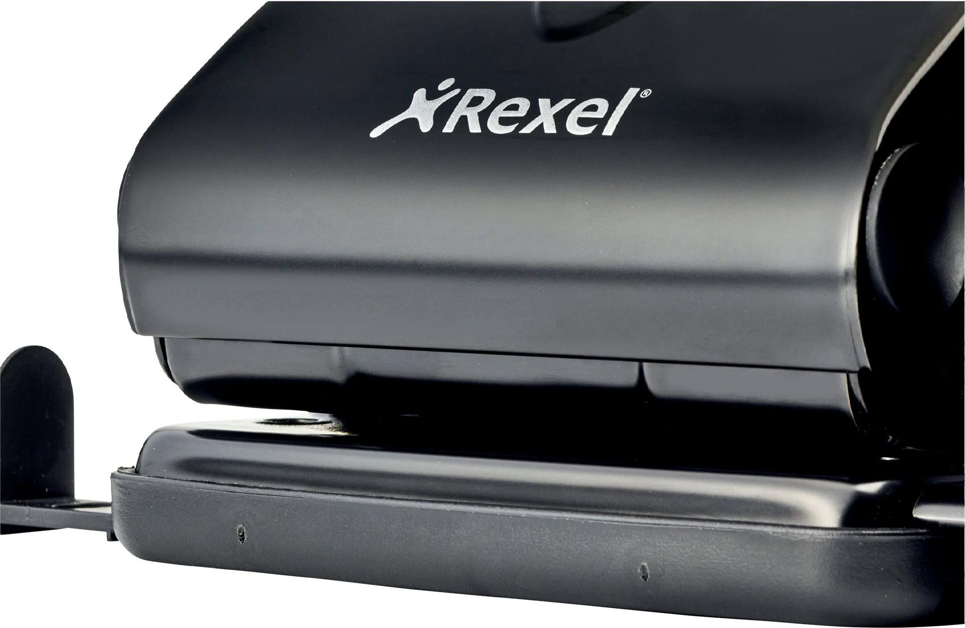 Rexel V412 Vierfachlocher, 12 Blatt Stanzleistung, 80 mm Lochung, Metall, Schwarz