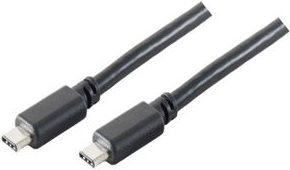 SHIVERPEAKS BASIC-S - USB-Kabel - USB Typ C (M) bis USB Typ C (M) - USB 3,1 Gen2 - 1,0m - Schwarz (B