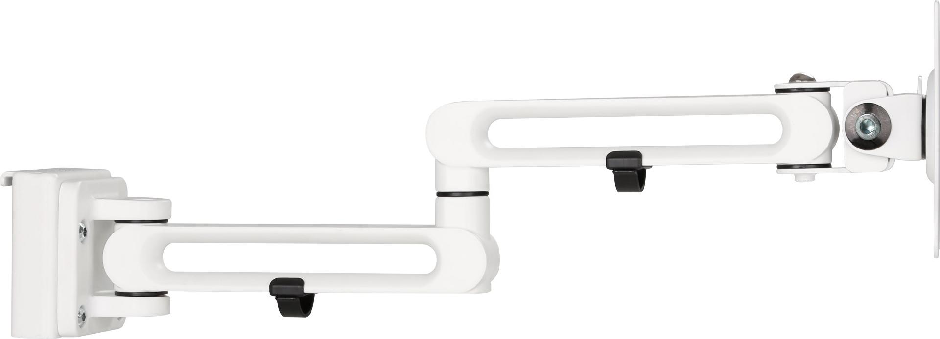 InLine Slatwall Monitorhalterung lang für 17"–32" VESA 75x75/100x100 mm 8 kg Weiß