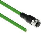ACT Industrial 3.00 meters Sensor cable M12A 8-pin female to open end, Ultraflex TPE cable, shielded (SC3808)