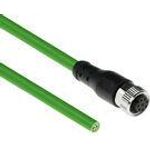 ACT Industrial 3.00 meters Sensor cable M12A 8-pin female to open end, Ultraflex TPE cable, shielded (SC3808)