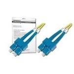 DIGITUS LWL Patchkabel SC/SC 09/125µm 2m Singelmode Duplex Halogenfrei mit Messprotokoll gelb (DK-2922-02)