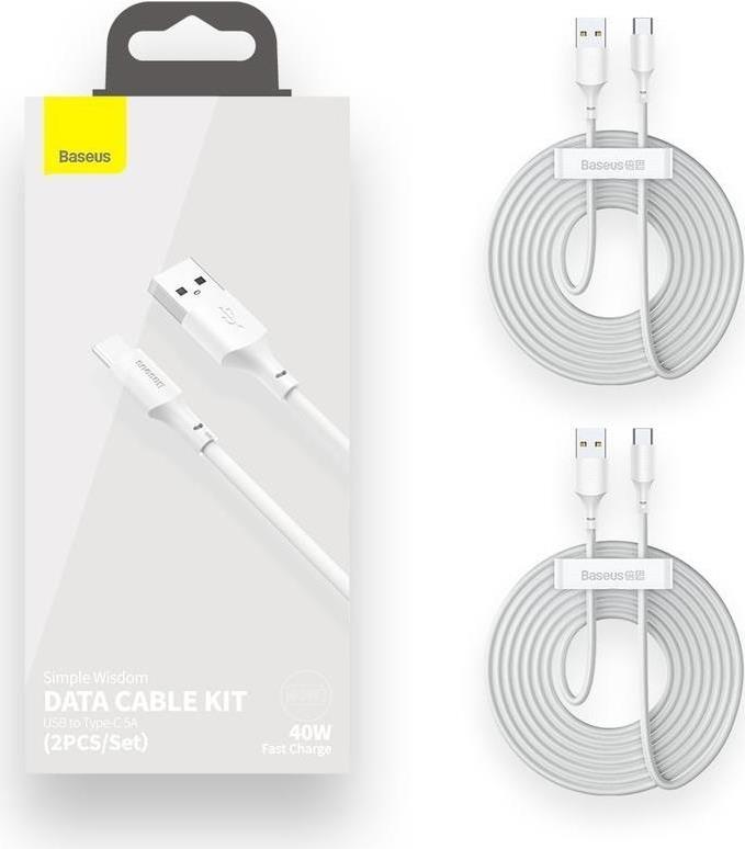 Baseus TZCATZJ-02 USB Kabel 1,5 m USB A USB C Weiß (TZCATZJ-02)