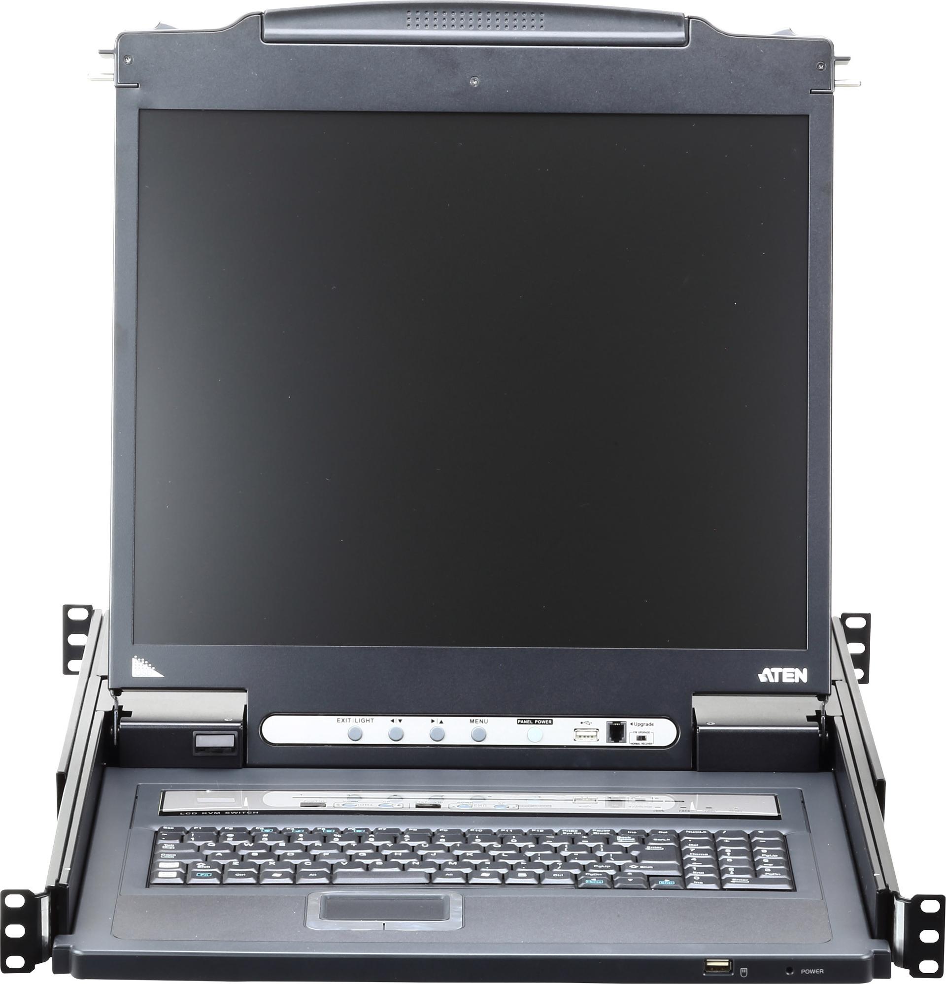 ATEN Slideaway CL5708iM D KVM-Konsole 17" 8-Port VGA USB PS/2 RJ-45 1U Schwarz