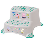 keeeper kids Tritthocker igor "Peppa Pig", zweistufig hellgrau, mit Aufdruck, Tragkraft: 120 kg, mit Anti-Rutsch - 1 Stück (1003213319400)