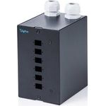 DIGITUS LWL Hutschienen 6 SC SC SX/LC DX verteiler schwarz (DN-96991)