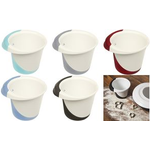 keeeper Rührschüssel "carlotta", 1,5 Liter, weiß/nordic-blue aus PP, rutschfester Stand, innenliegende Mess-Skala und - 1 Stück (1017468000000)