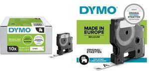 Dymo D1-Schriftband Vorteilspack 10 Bänder bk/wh 9mmx7m (2231632)