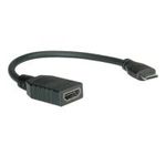 ROLINE HDMI High Speed Kabel mit Ethernet, HDMI BU - Mini HDMI ST 0,15m (11.04.5586)