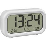 TFA Dostmann 60.2052.02 Quarz Wecker Weiß Alarmzeiten 2 Großes Display, Extra lauter Weckton (60.2052.02)