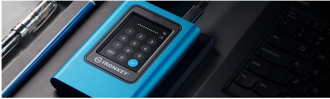 Kingston IronKey Vault Privacy 80 Externe SSD 960 GB USB 3.2 Gen 1 XTS-AES 256 Bit Blau