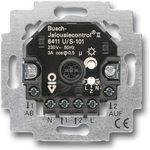 Busch-Jaeger 6411 U/S-101. Produkttyp: Auslöser Rollo/Jalousie, Befestigungstyp: Unterputzmontiert, Anzahl Kanäle: 2 Kanäle. Energiequelle: AC, Leistung: 690 W, Maximale Schaltleistung: 690 W. Breite: 71 mm, Tiefe: 33 mm, Höhe: 71 mm (2CKA006410A0379)