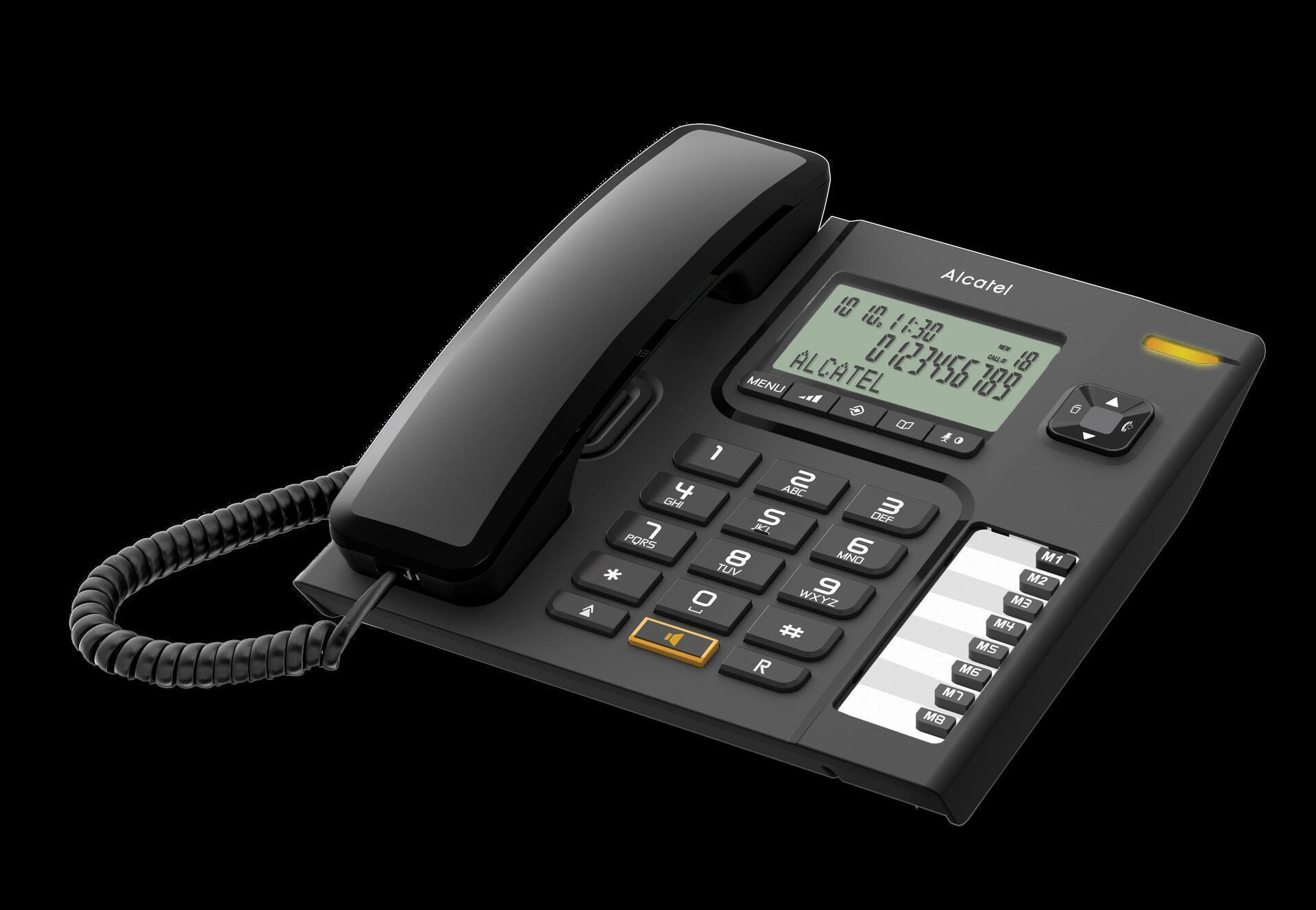 Alcatel T76 DECT Telefon Kabelgebundenes Mobilteil Freisprecheinrichtung 18 Eintragungen Anrufer Identifikation Schwarz (T76)  - Onlineshop JACOB Elektronik