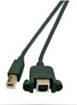 Microconnect USBABF1PANEL2 USB Kabel 1,8 m USB 2.0 USB A USB B Schwarz (USBABF1PANEL2)