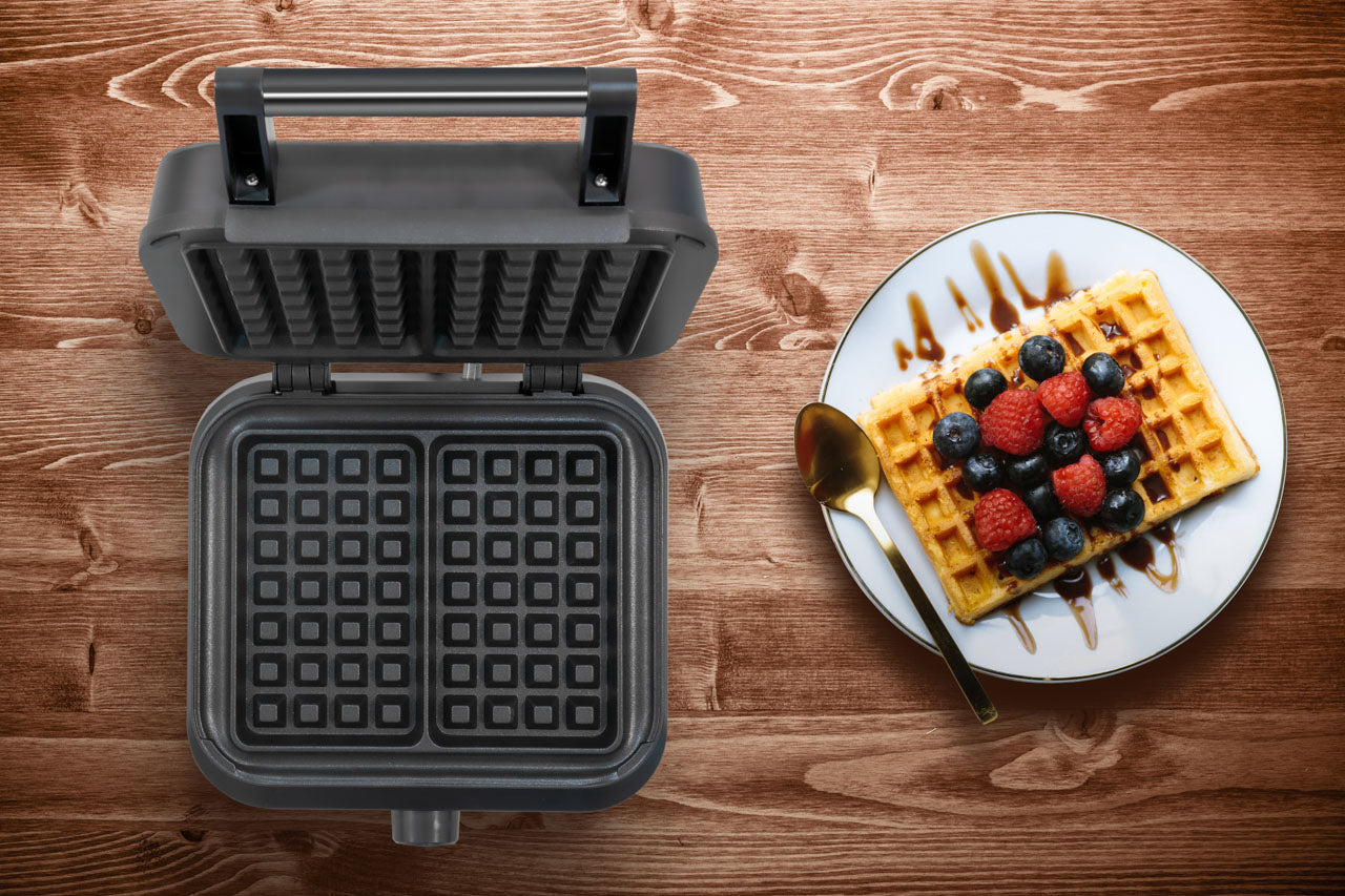 Unold Brüssel 48275 Doppel-Waffeleisen für belgische Waffeln 1500 W Schwarz
