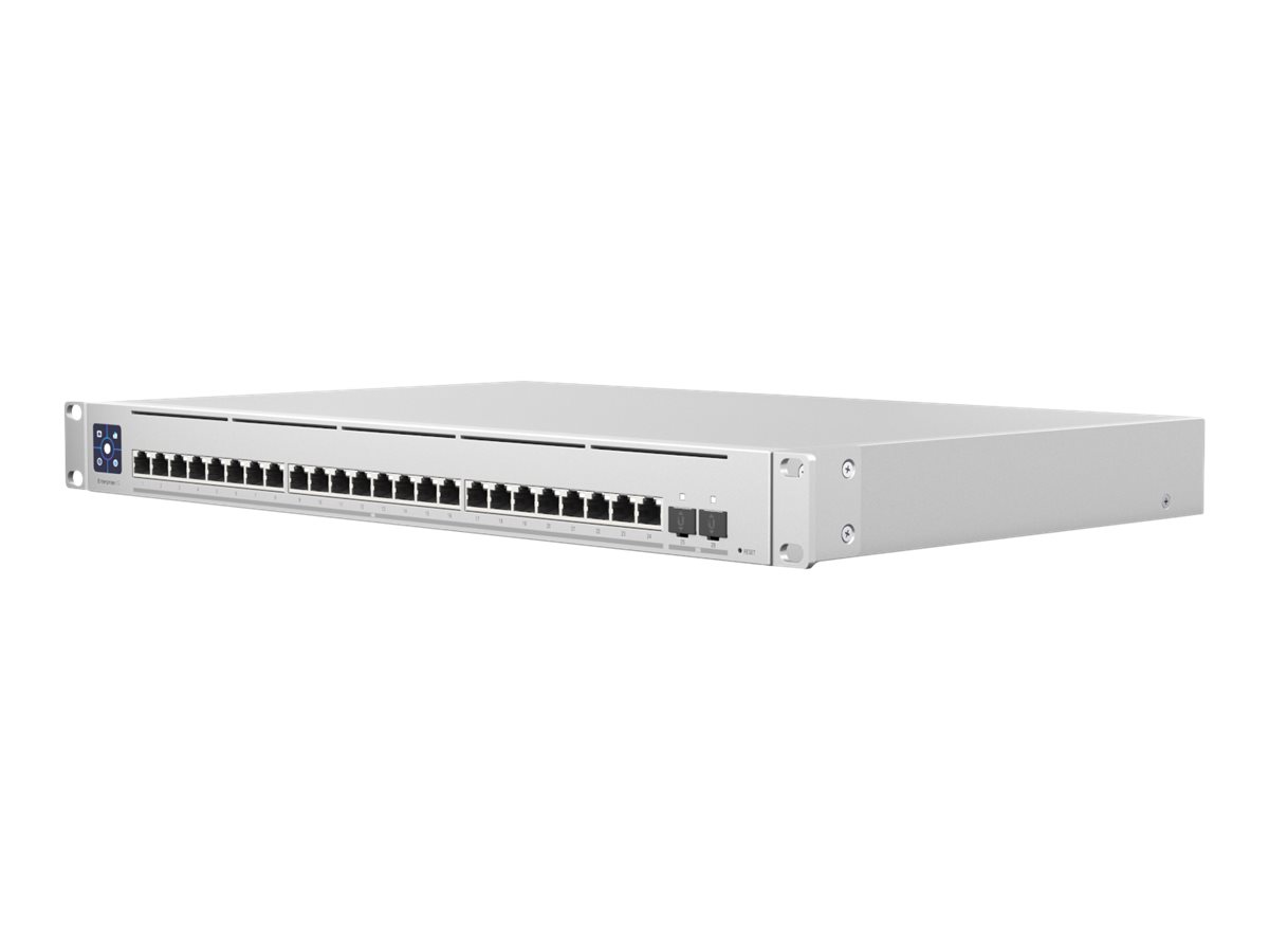 Ubiquiti UniFi Enterprise XG 24 Managed L3 Switch 24x 10GbE RJ-45 + 2x 25G SFP28 Edelstahl
