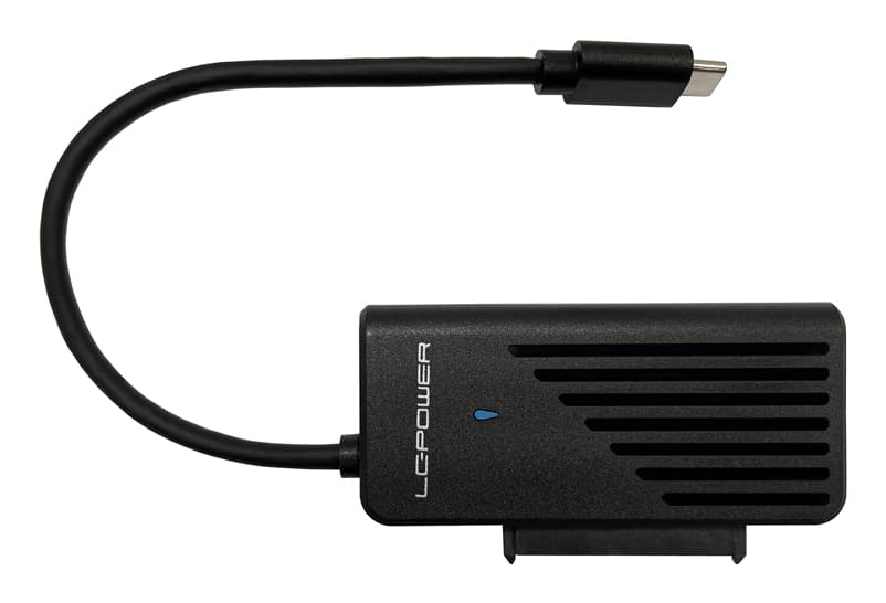 LC-Power LC-ADA-USB-SATA-NVME USB-C Adapter für NVMe M.2 SSD & 2,5"/3,5" SATA Schwarz
