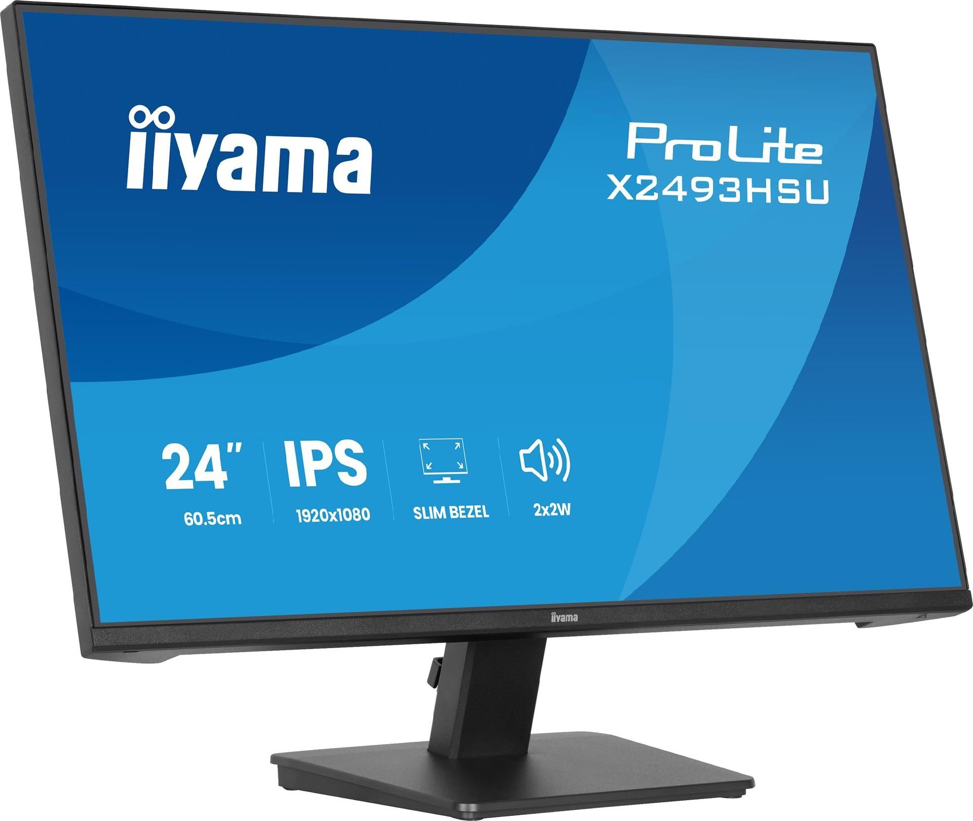 iiyama ProLite X2493HSU-B1 24" Full HD IPS Monitor 120 Hz 1 ms Schwarz