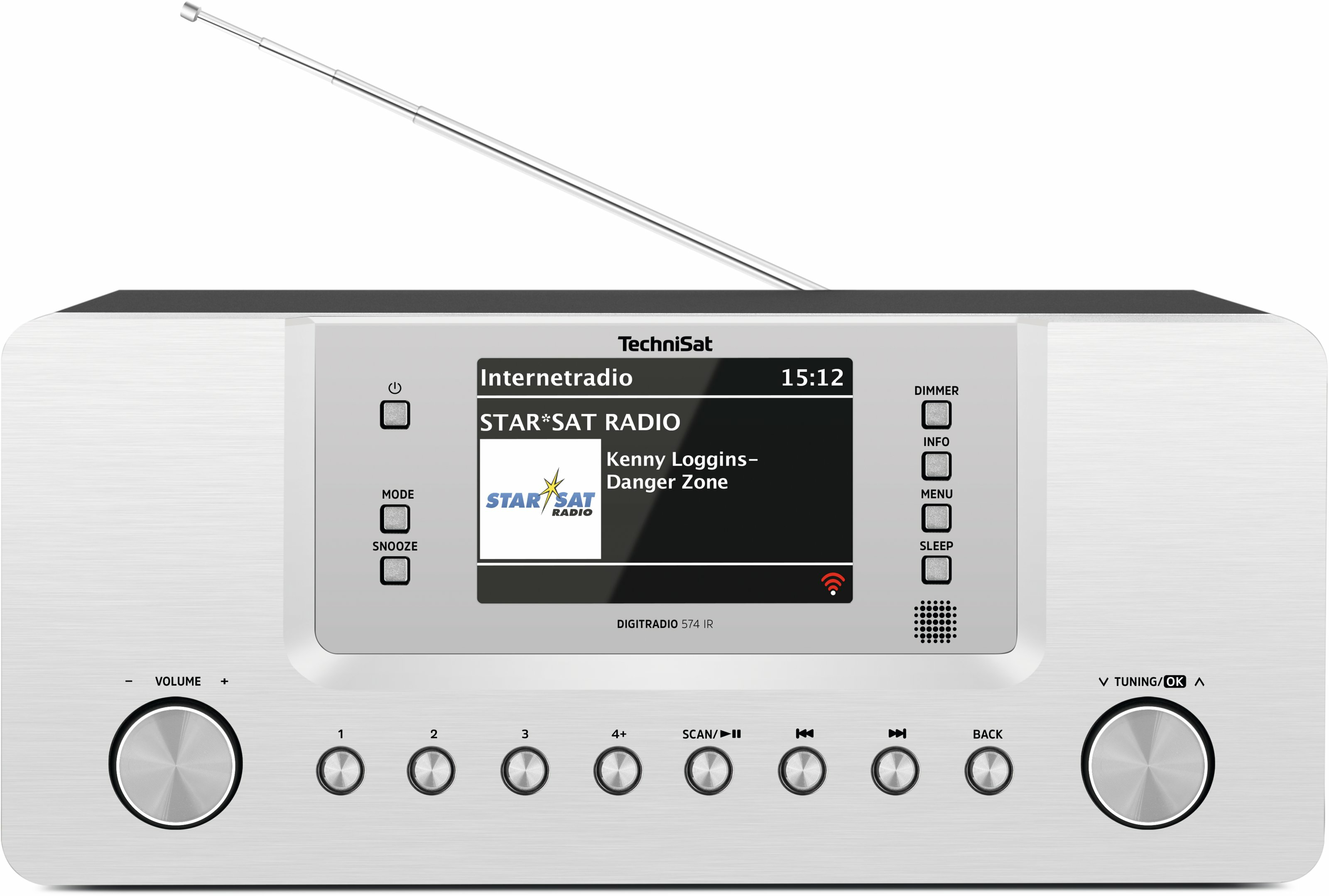 TechniSat DigitRadio 574 IR Internetradio DAB+/UKW 4" Farbdisplay Silber
