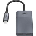 Rapoo USB-C Hub UCH-4013 USB-C auf USB-A und USB-C, grau (00226496)