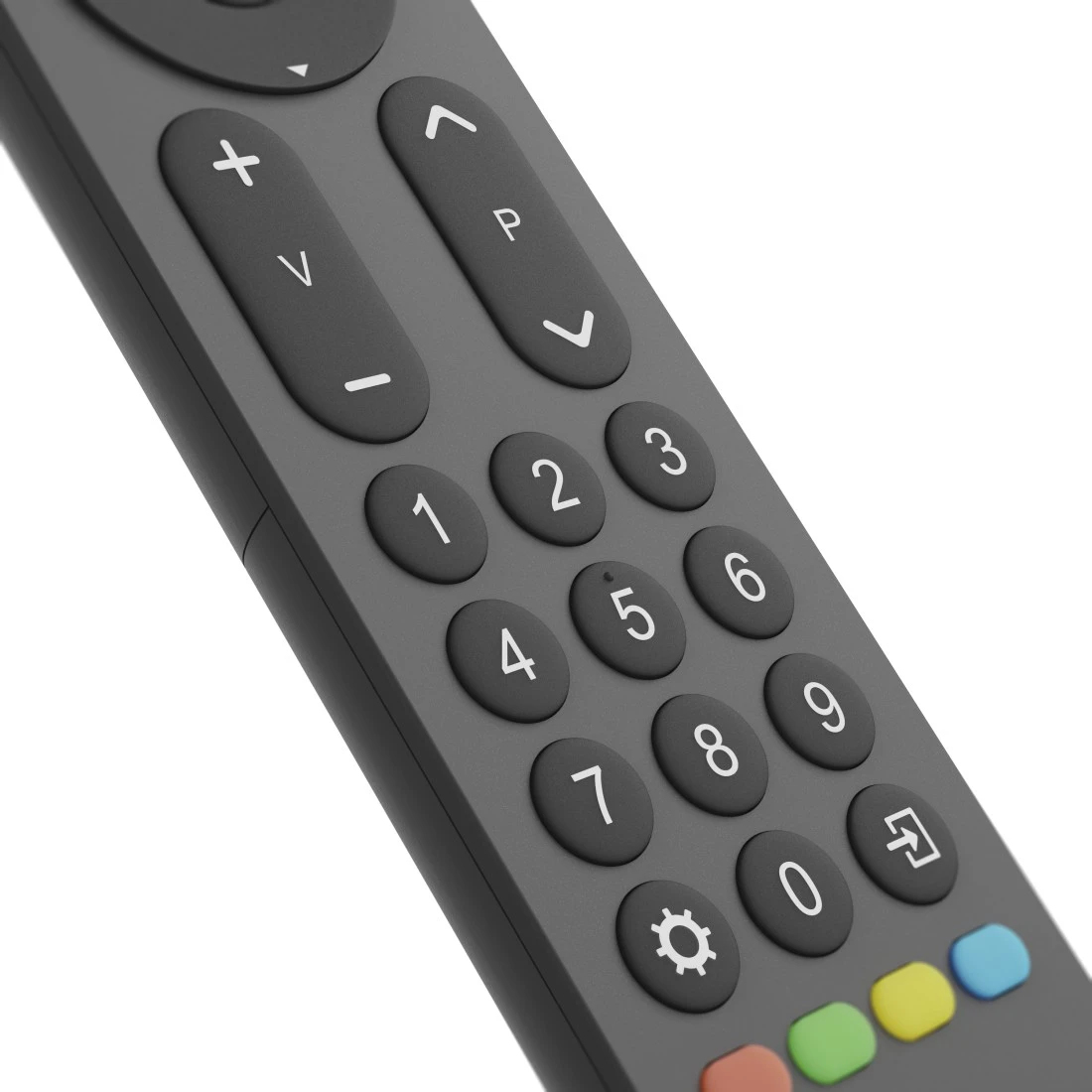 Hama Universal-Fernbedienung TV Infrarot für 2 Geräte große Tasten Schwarz