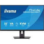iiyama Prolite XB3294UHSCP 32" 16:9 4K Display schwarz 80cm (31.5"), 3840 x 2160, 2ms, Display Port, 2x HDMI, USB-C, USB Hub, Lautsprecher 2x 5W, Vesa 100x100, neigbar, höhenverstellbar, drehbar, EEK: G (33kWh/1000h, 80cm) KVM Switch, USB Type-C Dock (XB3294UHSCP-B1)