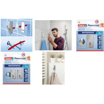 tesa Powerstrips Haken WATERPROOF Small Metall, rechteckig geeignet für die Verklebung auf Fliesen, Glas etc. auch für - 1 Stück (59780-00000-00)