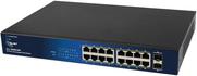 ALLNET Switch unmanaged Layer2 18 Port â€¢ PoE Budget 240W â€¢ 16x PoE at â€¢ 2x SFP â€¢ 48,30cm (19") â€¢ Lüfterlos â€¢ ALL-SG8018P (ALL-SG8018P)
