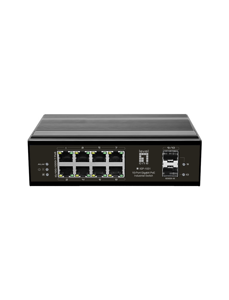 LevelOne IGP-1031 10-Port Gigabit PoE Switch Schwarz