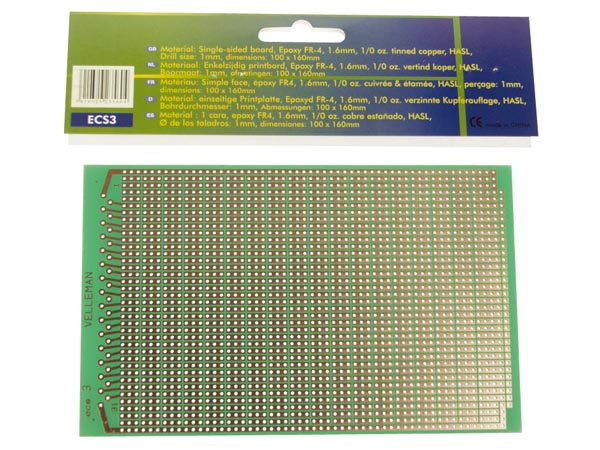 Velleman ECS3 Europlatine 160 mm x 100 mm